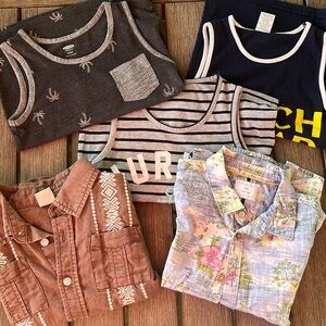 Bundle of 5 Summer Tees size 5-6T 
2 collar shirts + 3 sleeveless tees for boys